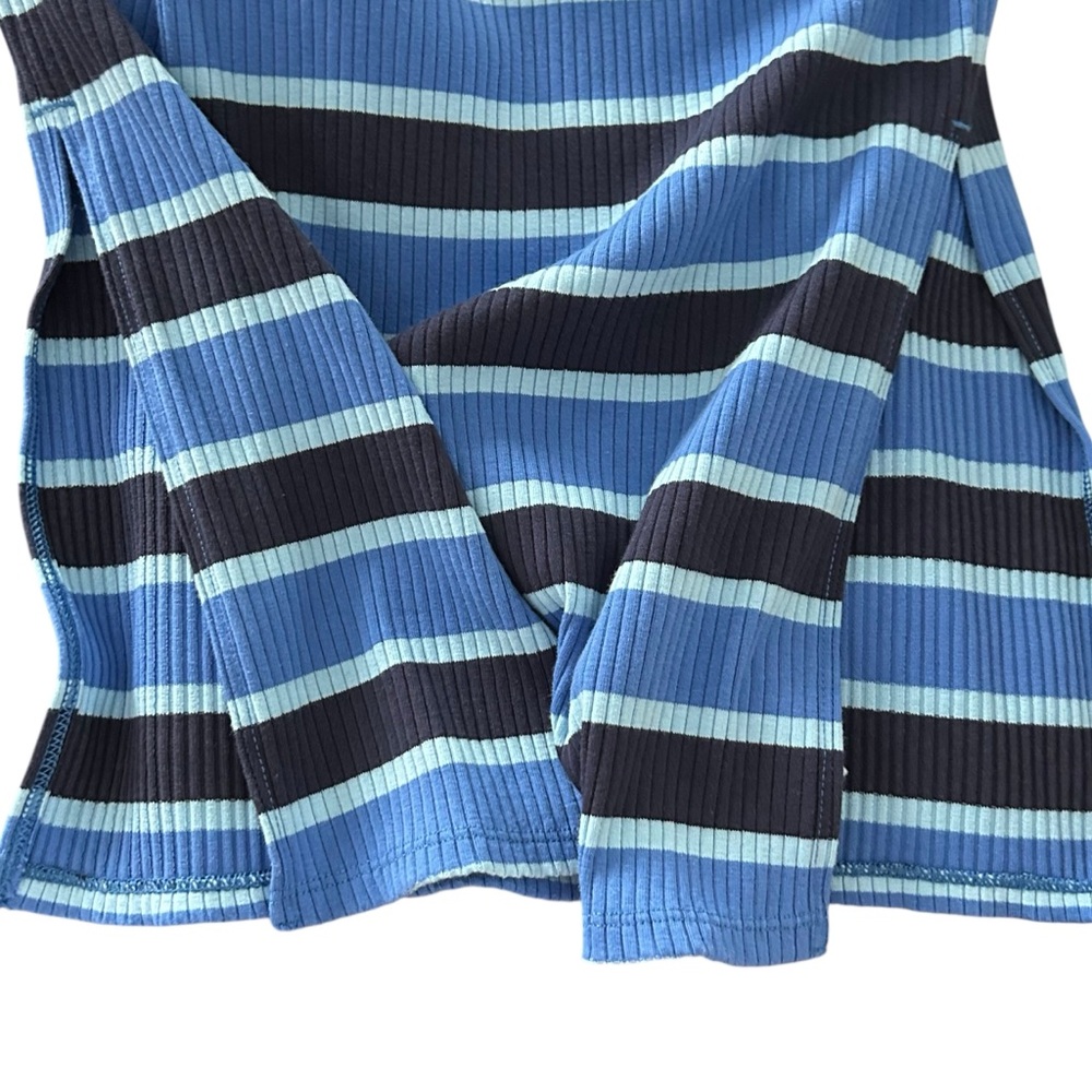 Aerie Ribbed Striped Pull on Midi Skirt - Small - Picture 9 of 12